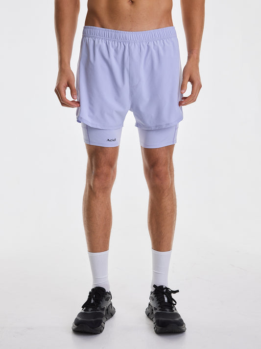 Men's 2-in-1 Shorts - Violet Ash