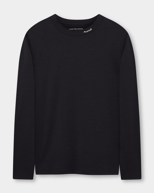 Men's Mock Neck Long Sleeve - Black