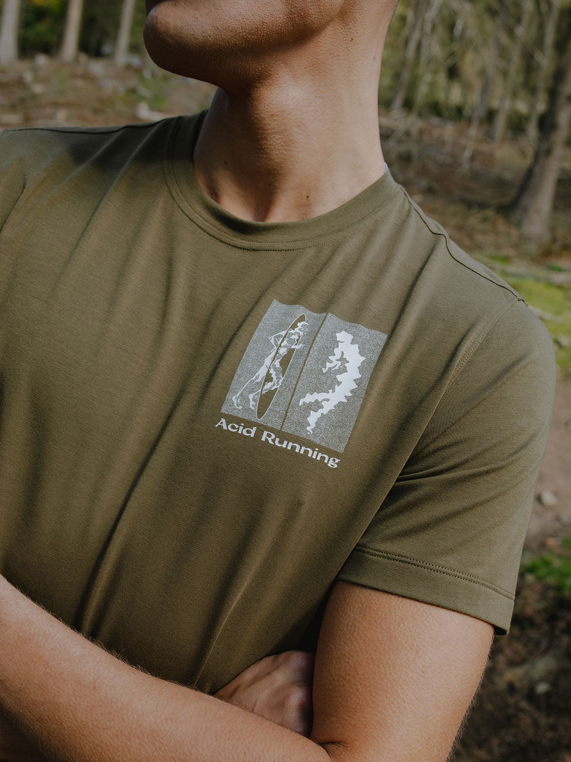 Transcendent Runner T-Shirt - Dark Olive