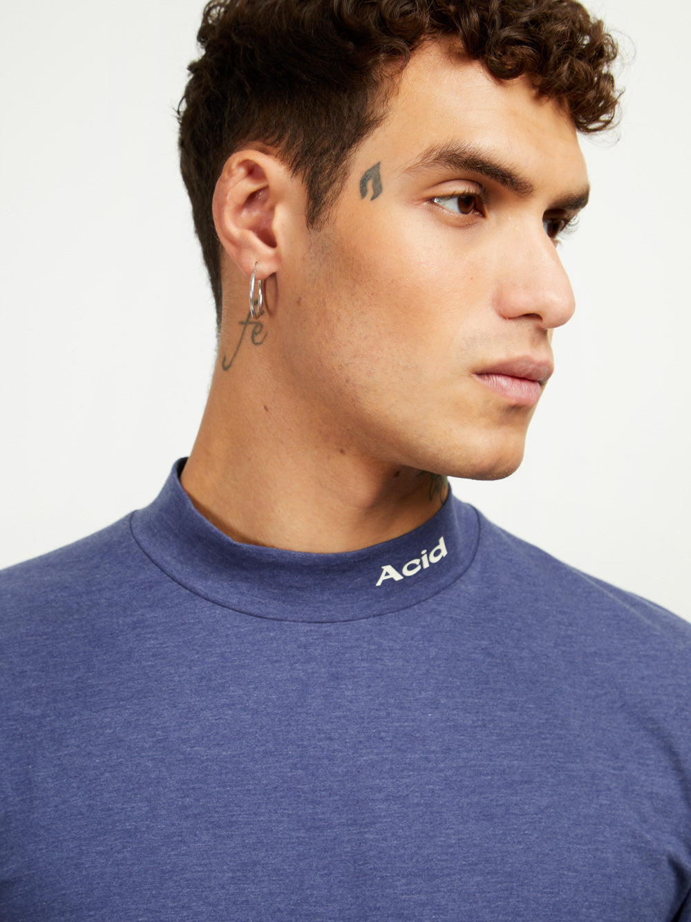 Mock Neck Long Sleeve - Vintage Navy