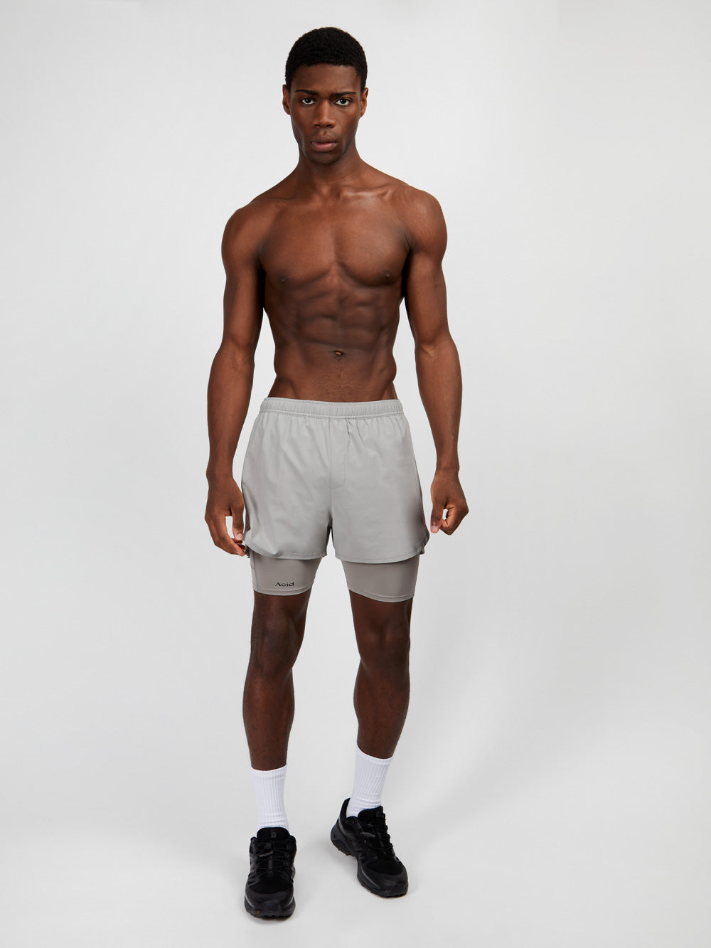 2-in-1 Shorts - Ghost on Ghost