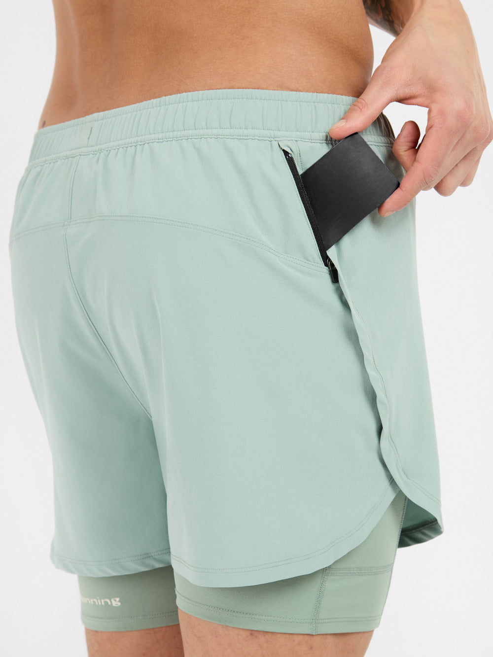 2-in-1 Shorts - Iced Green