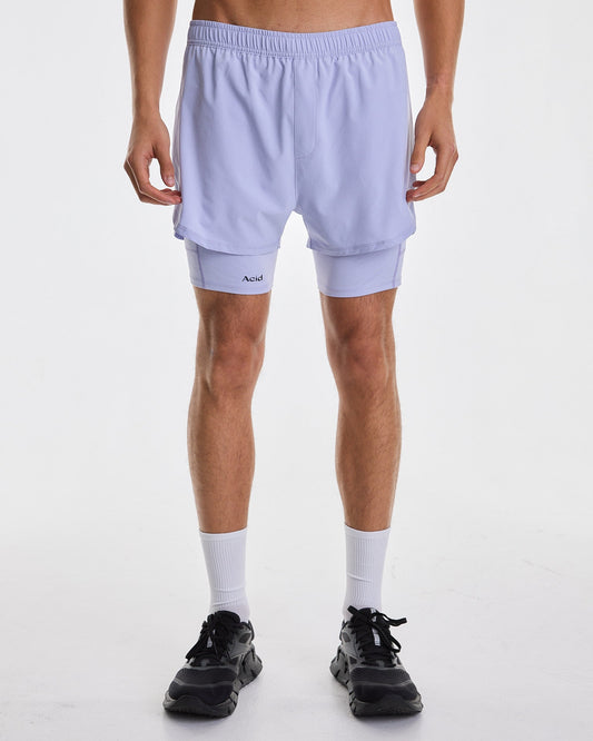 Men's 2-in-1 Shorts - Violet Ash