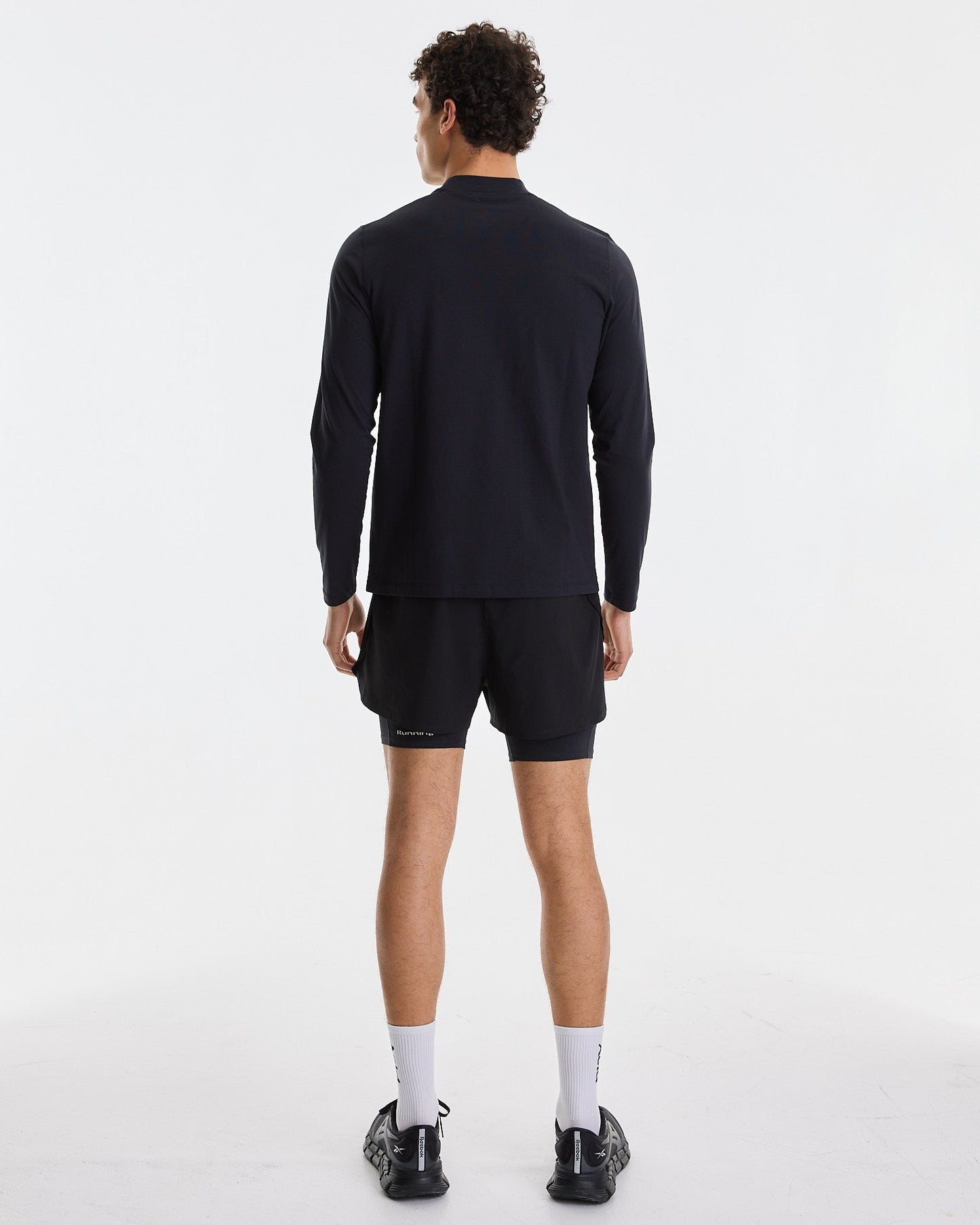 Men's Mock Neck Long Sleeve - Black