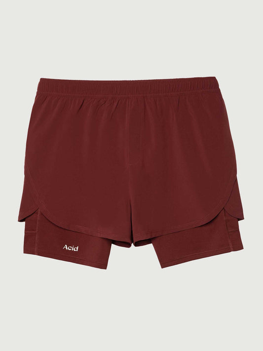 2-in-1 Shorts - Fired Brick