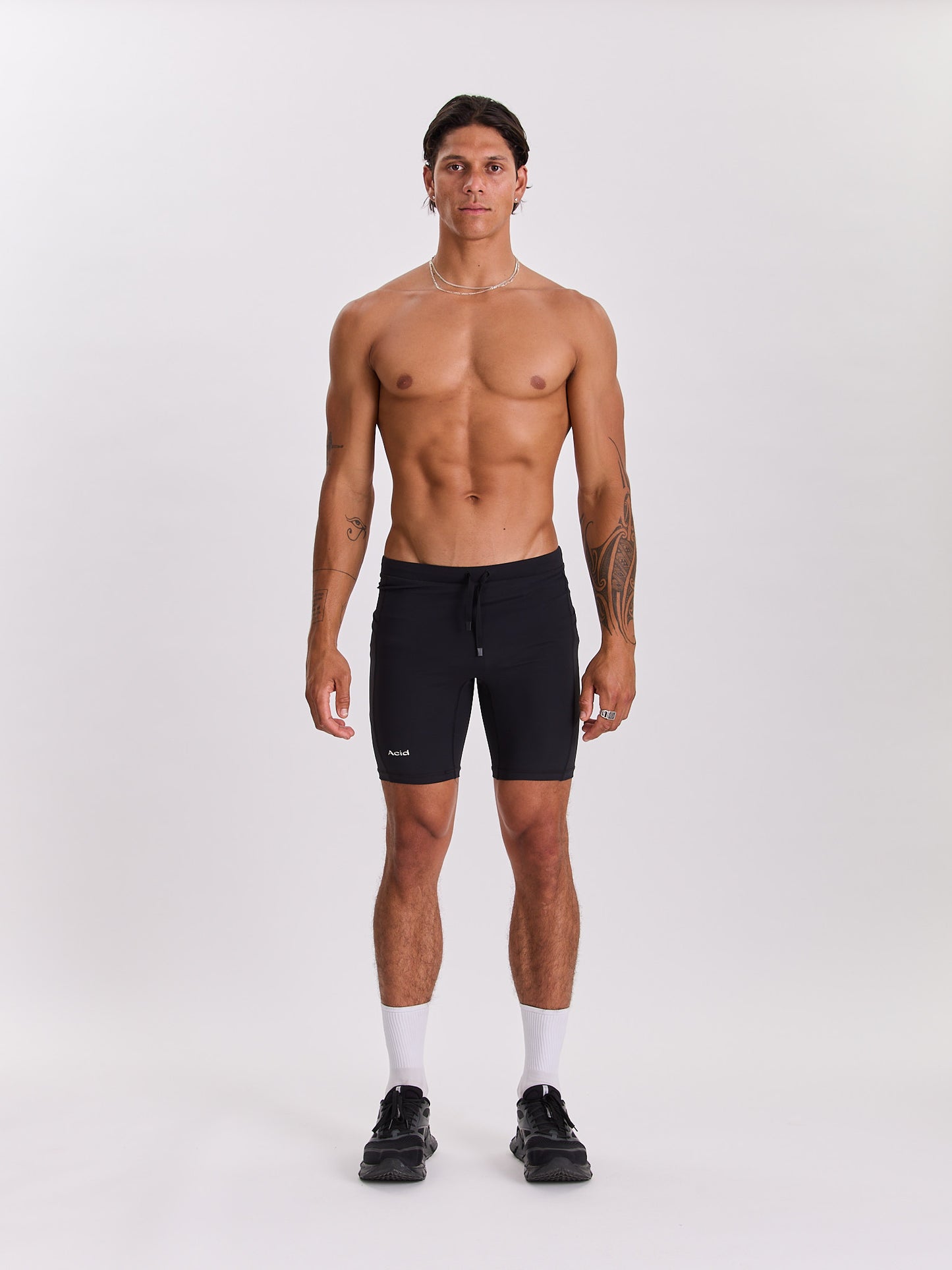 Men's Logo Half Tight - Black