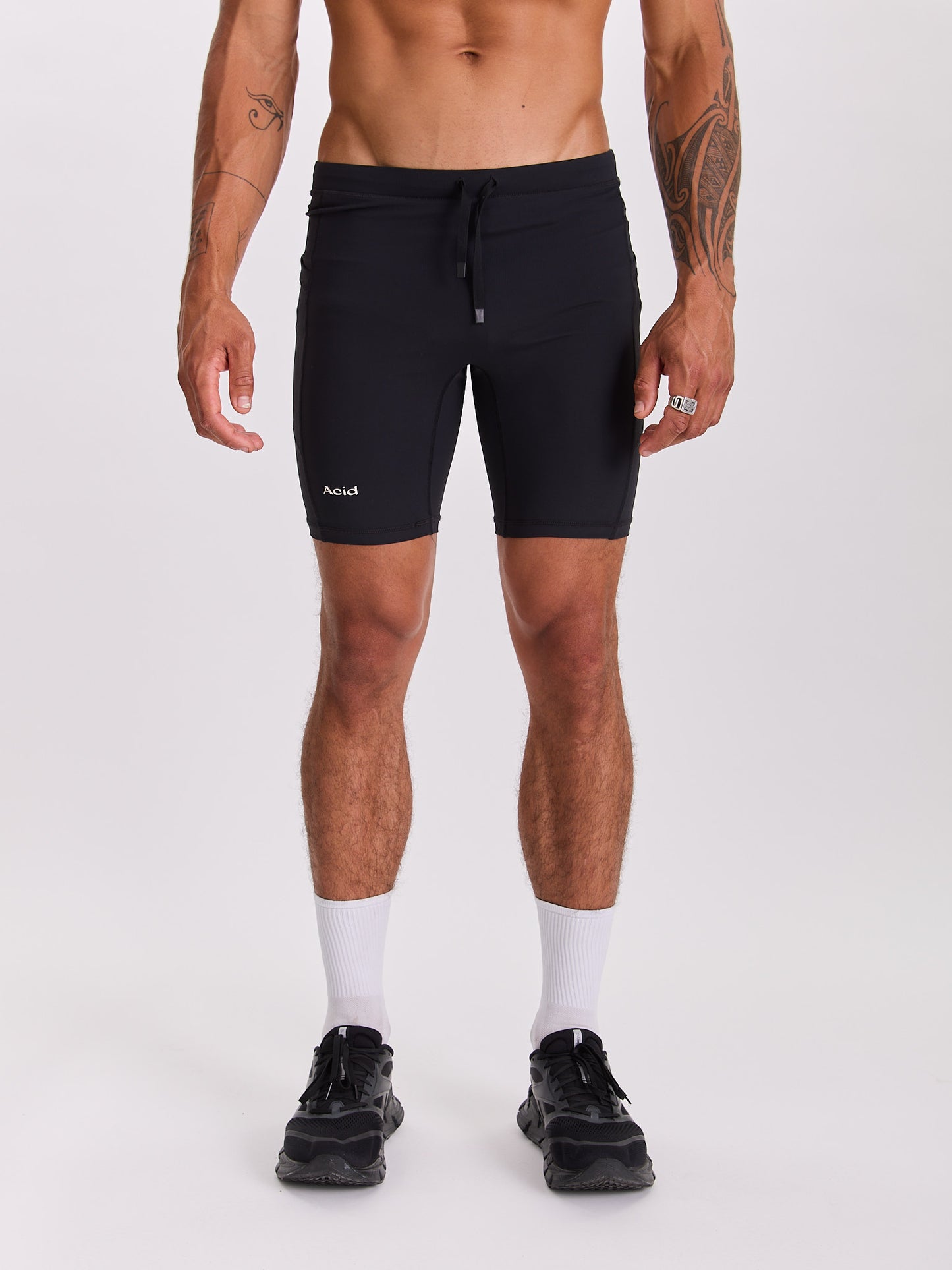 Men's Logo Half Tight - Black