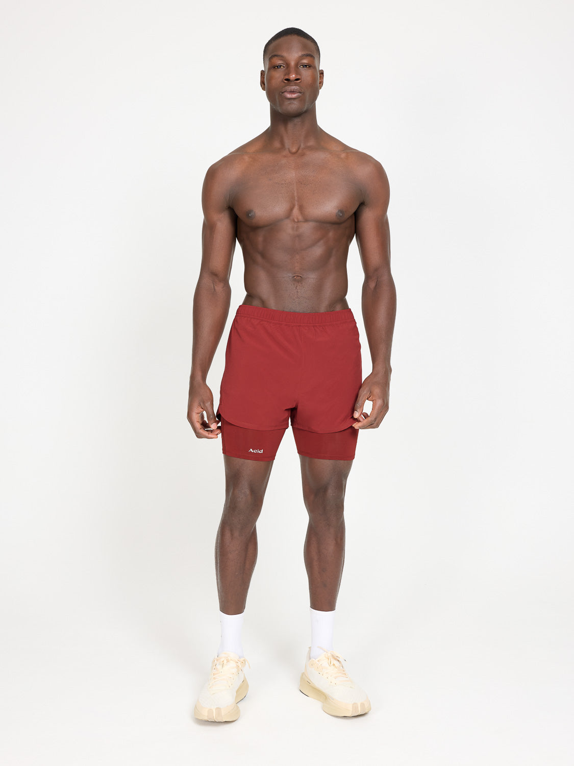 2-in-1 Shorts - Fired Brick