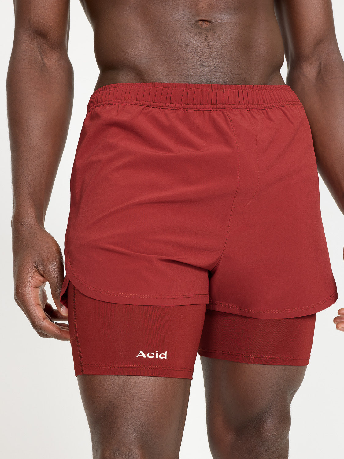 2-in-1 Shorts - Fired Brick