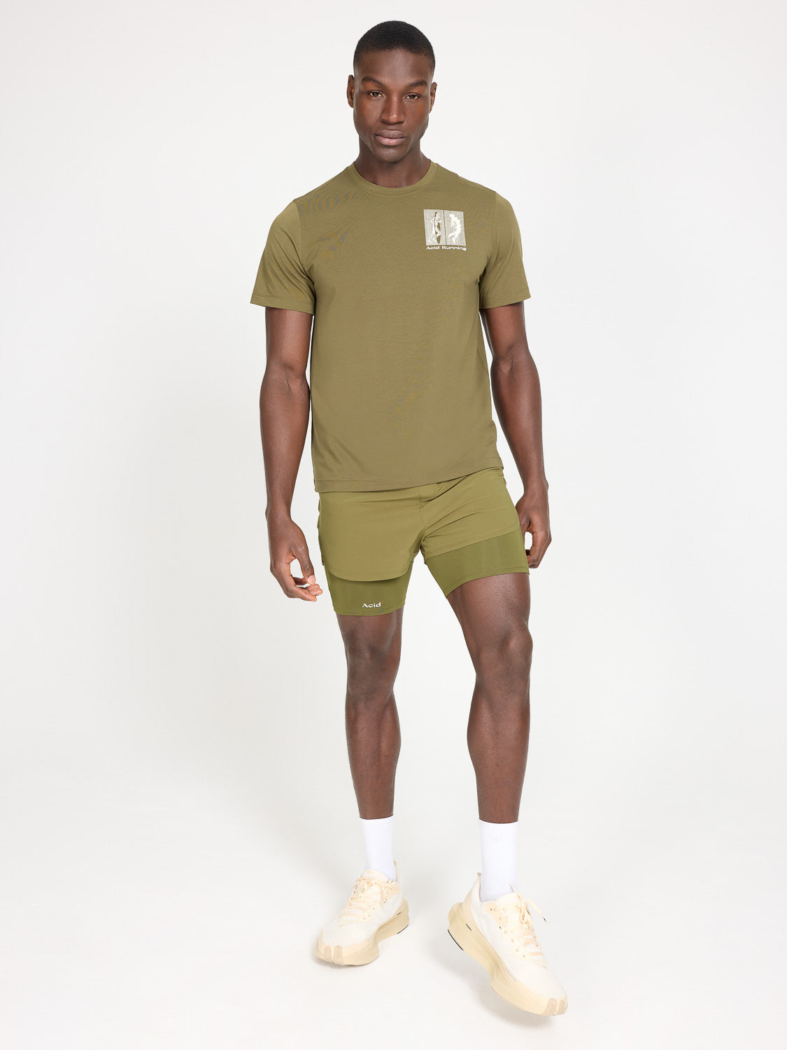 Transcendent Runner T-Shirt - Dark Olive