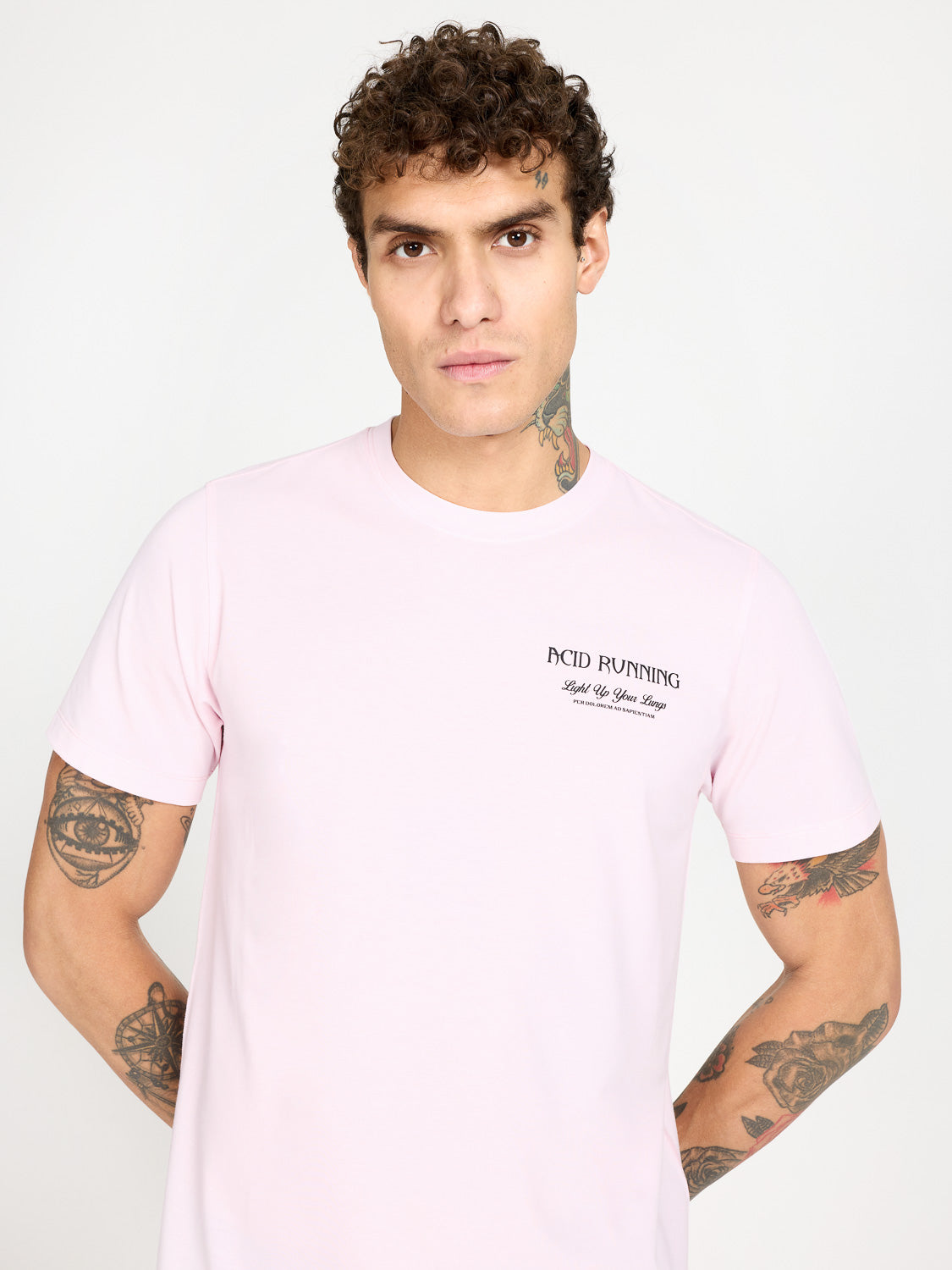 Light Up Your Lungs T-Shirt - Iced Pink