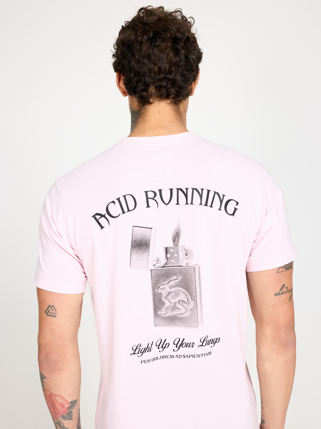 Light Up Your Lungs T-Shirt - Iced Pink