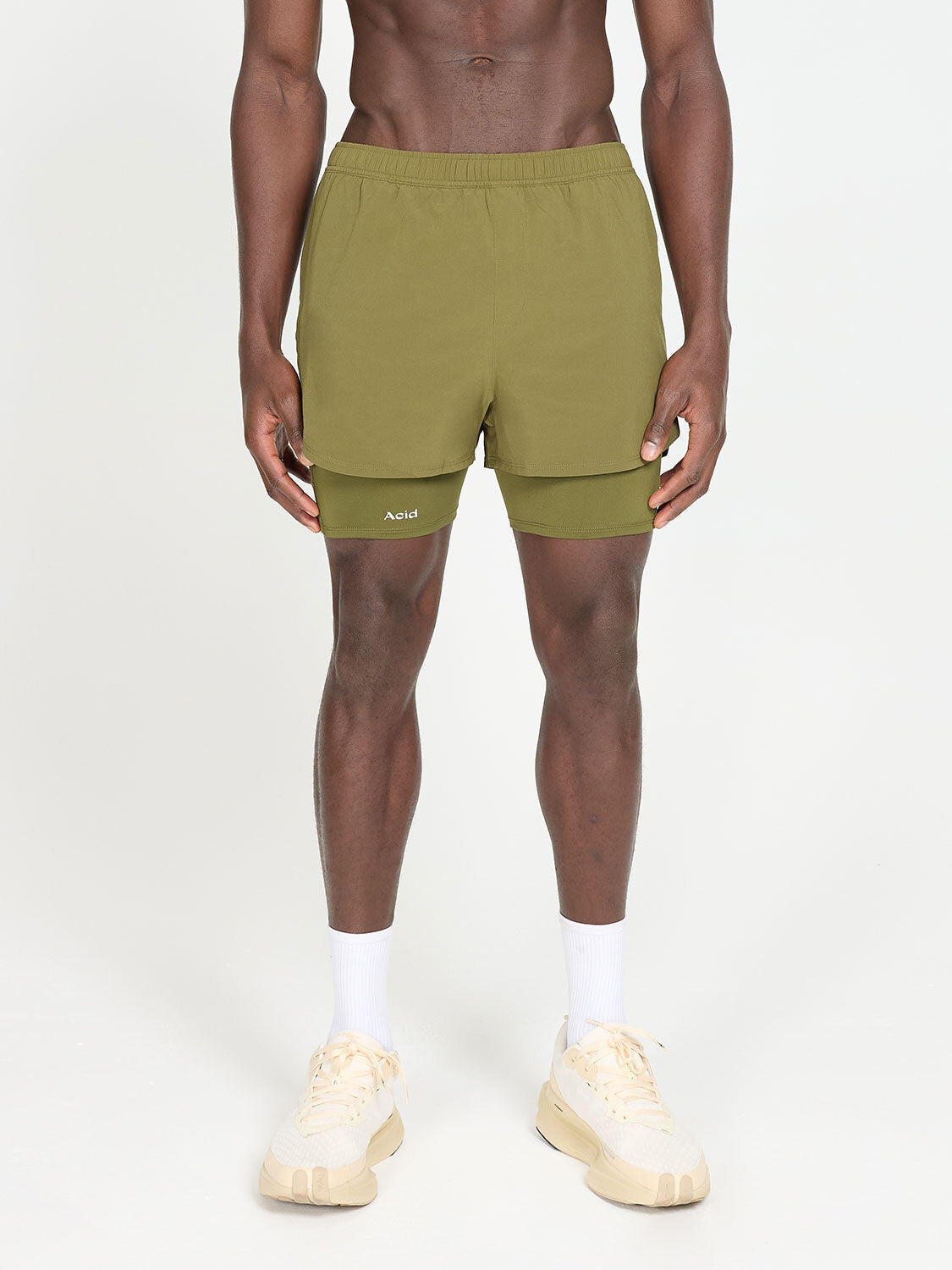 2-in-1 Shorts - Dark Olive