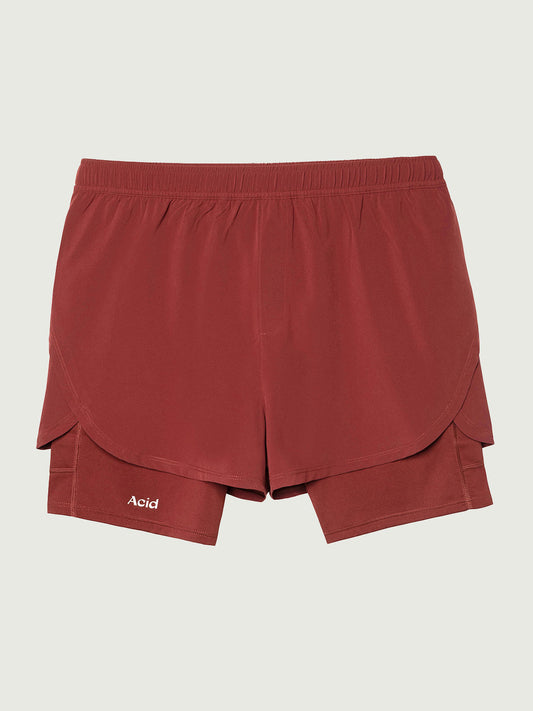 2-in-1 Shorts - Fired Brick