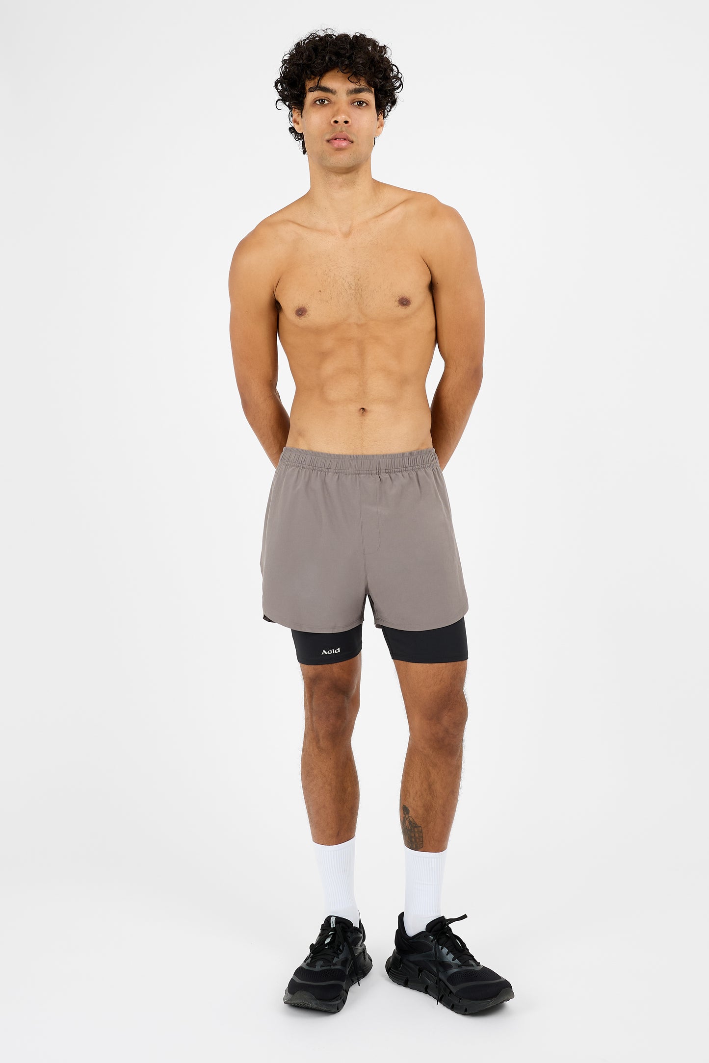 2-in-1 Shorts - Shadow Taupe