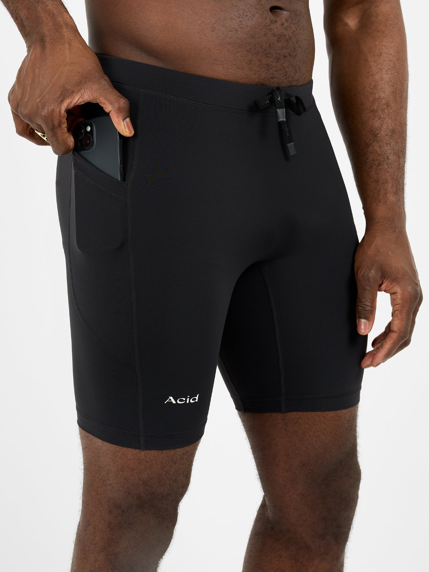 Men's Logo Half Tight - Black