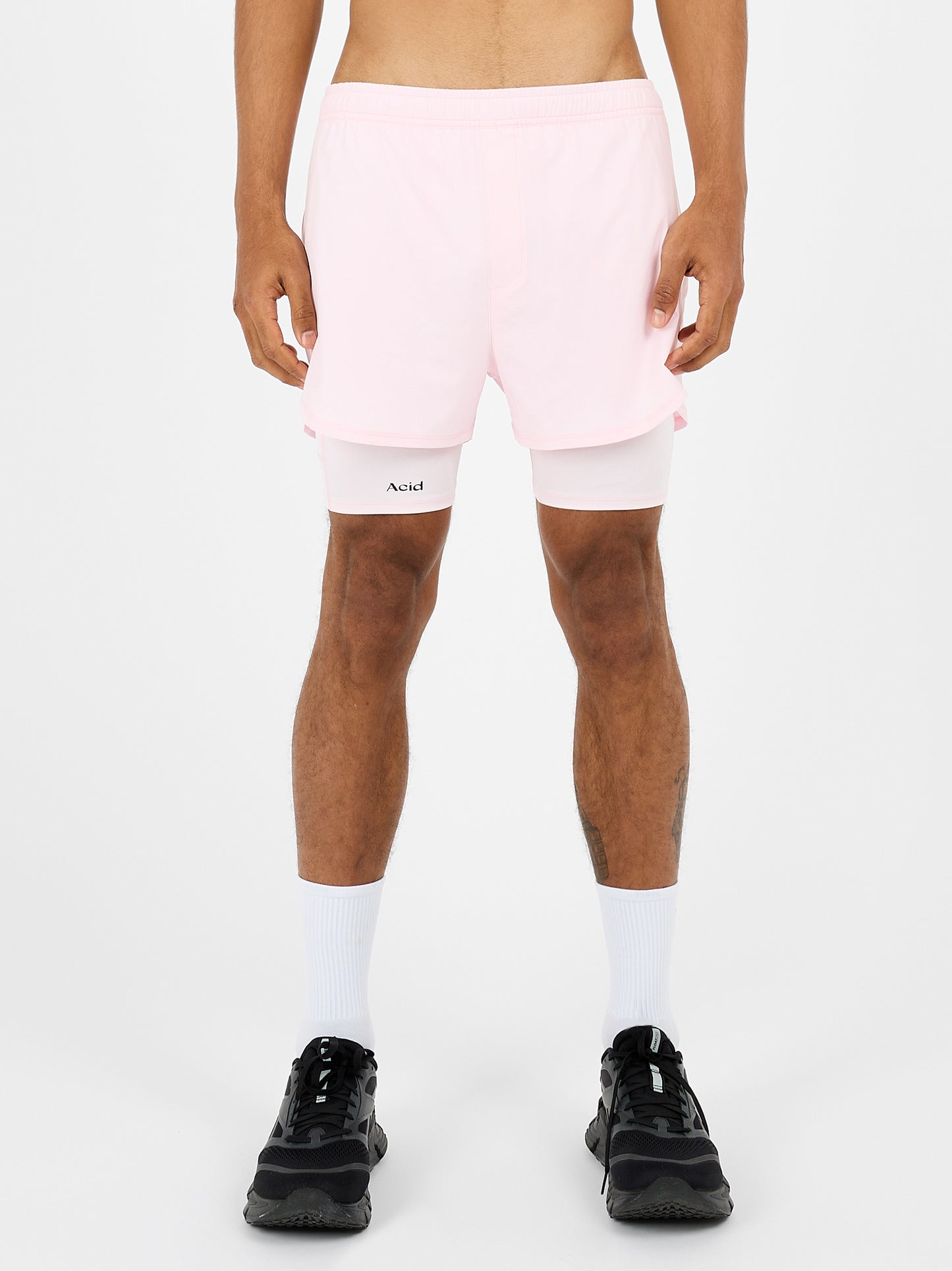 2-in-1 Shorts - Iced Pink