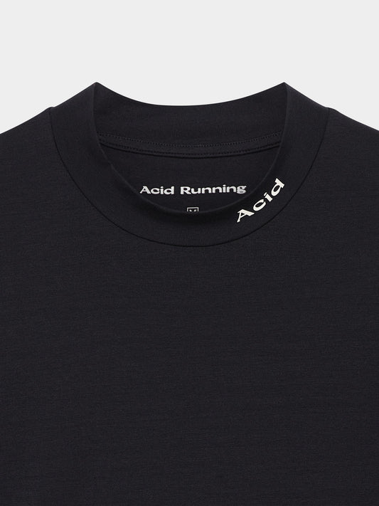 Men's Mock Neck Long Sleeve - Black