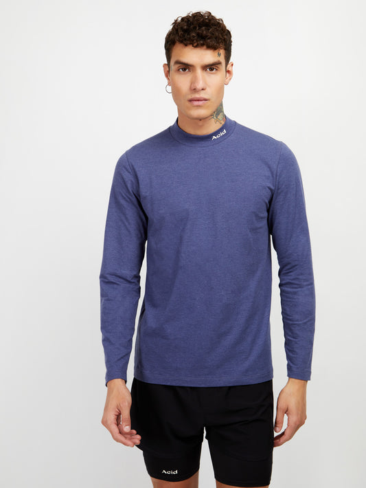 Mock Neck Long Sleeve - Vintage Navy